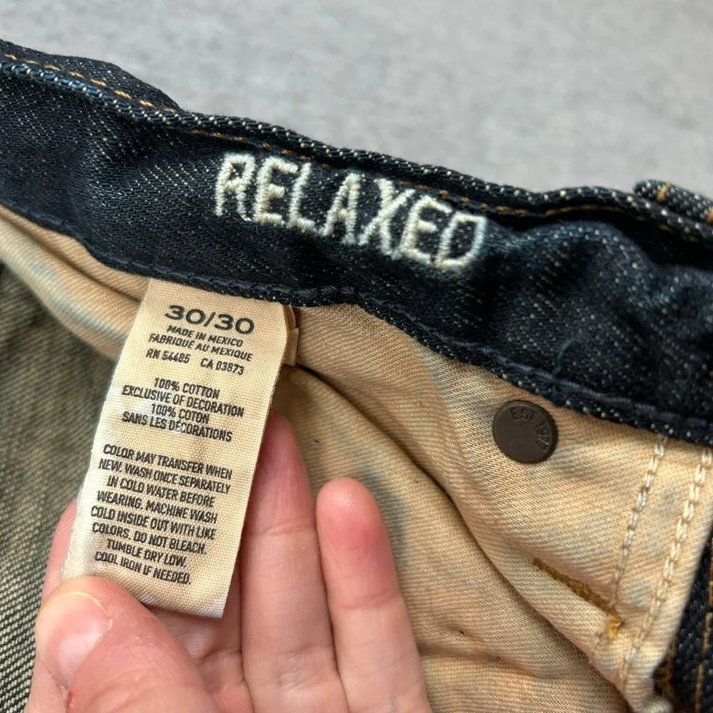 American Eagle‎ Relaxed Dark Wash Jeans Mens 30x30 Straight Leg NEW